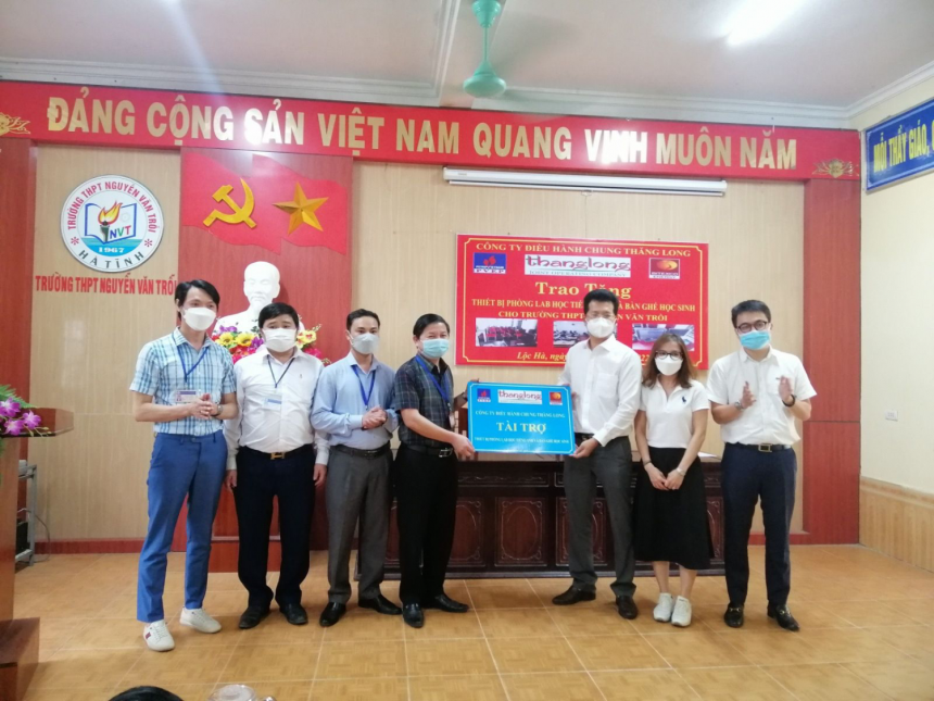 Thăng Long JOC tài trợ 500 triệu đồng cho Trường THPT Nguyễn Văn Trỗi (Hà Tĩnh)